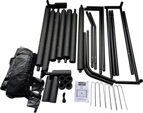 LEAN Sport Futbalový gól Prenosný pre deti Kov 300 × 200 × 120 cm