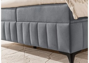 Boxspring posteľ Penia 160x200 s úložným priestorom - sivý hydrofóbny zamat Element 24