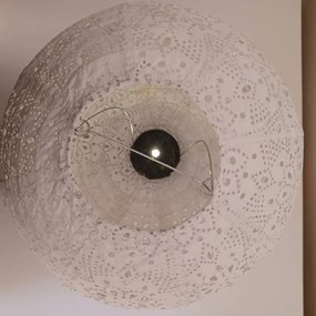 DECOLED Solárny lampáš, 30 cm, teplá biela, biely