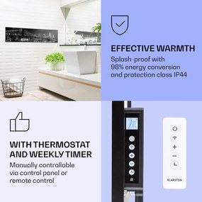 Klarstein Wonderwall Air Art Smart, infračervený ohrievač, 120 x 30 cm, 350 W, most