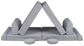 Variabilná detská pohovka MeowBaby® Premium, grey