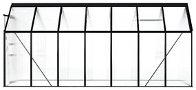 Skleník, antracitový, hliník 8,17 m²