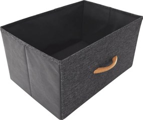 Komoda s látkovými zásuvkami PALMERA, čierna