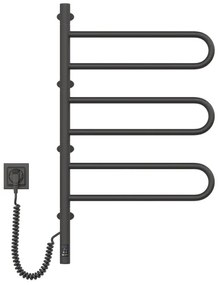 Elektrický otočný sušiak na uteráky FOUETTE 185W/230V 81,8 cm IP44 čierny