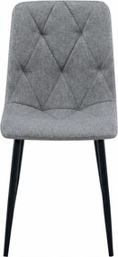 Sivá stolička LIBRA PLATINUM GREY s čiernymi nohami