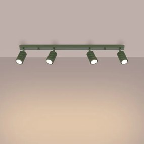 Sollux SL.1622 - Bodové svietidlo KARBON 4xGU10/10W/230V zelená