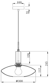 Lucide 25413/01/02 - Luster na lanku SINGALA 1xE27/60W/230V
