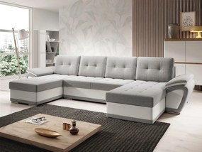 Rohová rozkladacia sedačka v tvare U Jarelin, Dostupné poťahy: Rico 21 + Ekokoža Soft 033