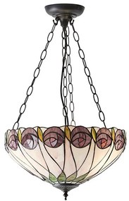 Endon 64175 - Luster na reťazi Tiffany HUTCHINSON 3xE27/60W/230V priemer 40 cm