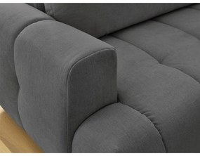 Tmavosivá rozkladacia/s úložným priestorom rohová pohovka (pravý roh/do L) Fuji – Bobochic Paris