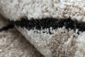 Moderný koberec COZY Polygons, geometrický, hnedý