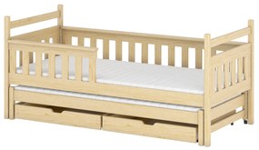 Detská posteľ 90 x 200 cm DORIA (s roštom a úl. priestorom) (borovica). Akcia -10%. Vlastná spoľahlivá doprava až k Vám domov. 1013128