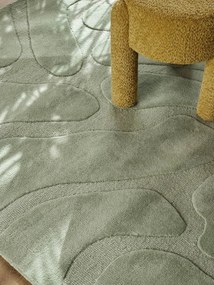 Bloomingville Vlnený koberec Darlington Green 200 × 130 cm