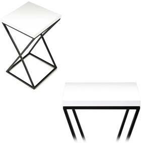 STOJAN NA KVETINÁČ LOFT6 40X24X24 CM ČIERNA/BIELA