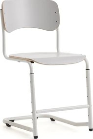 Študentská stolička ELEVATE, nastaviteľná výška: 460-520 mm, biela/šedá