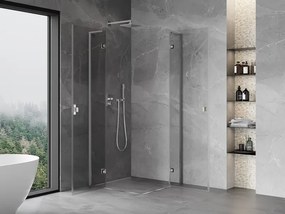 Mexen Mist-H L Duo, 2-krídlový sprchový kút 100 x 100 cm, číre sklo, chrómový profil, 8A5L-100L-100P-01-00
