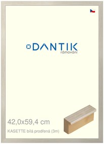 DANTIK rám na obraz 42x59,4 | KASSETTE bílá prodřená (Plexi Čiré)