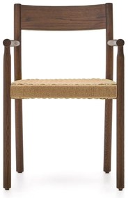 Hnedá/v prírodnej farbe jedálenské stoličky z dubového dreva Yalia – Kave Home