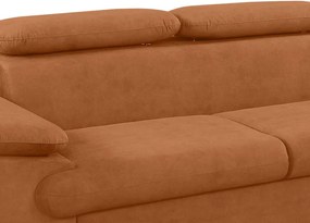 Rohová sedacia súprava Scala, hrdzavá látka, pravý roh