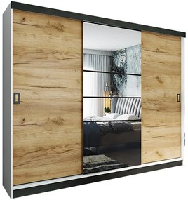 Skriňa Retro 200 6L biely / dvierka craft zlatý