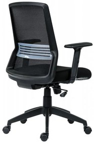 Kancelárska ergonomická stolička NOVELLO — sieť / látka, čierna