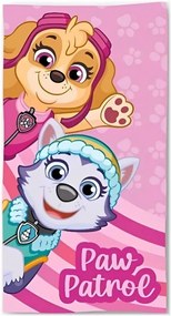 Plážová osuška Paw Patrol - motív Skye a Everest - 100% bavlna - 70 x 140 cm