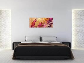 Obraz - Abstraktná maľba kvetov II. (120x50 cm)