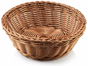 Kulatý košík na pečivo SINO 20x7 cm hnědý