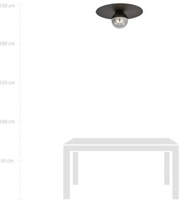 Stropné svietidlo SOLAR 1xE14/10W/230V čierna/šedá