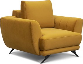 Rozkladacia sedacia súprava s úložným priestorom Meri 3+1+1 - horčicová