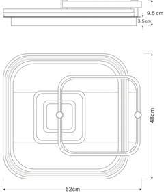Globo 48459-48 - LED stmievateľné stropné svietidlo ANI LED/48W/230V 2700-6000K+DO