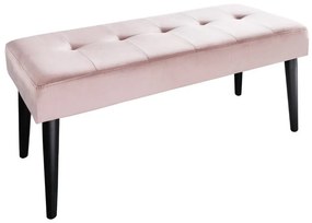 Invicta Interior -  Elegantná lavica BOUTIQUE 95 cm, ružová, zamat