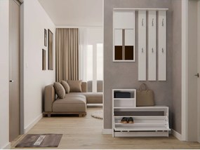 Predsieňová zostava Vayan 1 (biela) (so zrkadlom). Akcia -20%. Vlastná spoľahlivá doprava až k Vám domov. 1132525