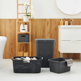 Kôš na čistú bielizeň COUNTRY antracit, 40 l