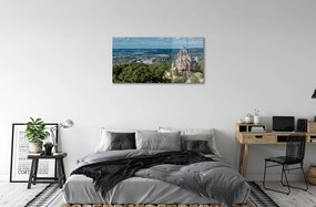 Sklenený obraz Nemecko Panorama mestského hradu 125x50 cm