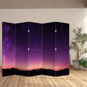 Paraván - Obloha s padajúcou hviezdou (210x170 cm)