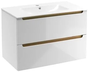 Kúpeľňová skrinka s umývadlom Naturel Stilla 80x60x45 cm biela STILLAD08057U1, 1 ks