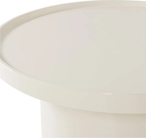 Sivobéžový okrúhly konferenčný stolík ø 70 cm Veluna – WOOOD