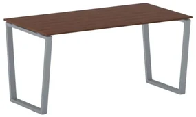 Kancelársky stôl PRIMO IMPRESS, sivostrieborná podnož, 1600 x 800 mm, čerešňa