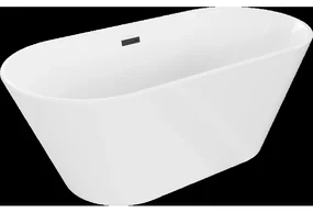 Mexen Flavia voľne stojaca vaňa 170 x 75 cm, biela, Prepad Čierna - 54031708000-B