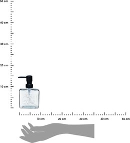 Dávkovač mydla Pure, transparentná/s čiernymi prvkami, 250 ml