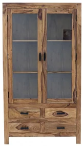 Vitrína Rami 100x180x45 indický masív palisander Only stain