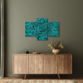 Obraz - Tyrkysové listy (90x60 cm)