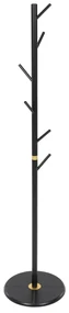 Autronic DR-N1006 BK Drevený stojanový vešiak čierna, 40 x 175 cm