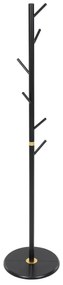 Autronic DR-N1006 BK Drevený stojanový vešiak čierna, 40 x 175 cm