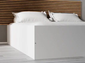 Posteľ BELLA 180 x 200 cm, biela Rošt: S latkovým roštom, Matrac: Matrac COCO MAXI 20 cm