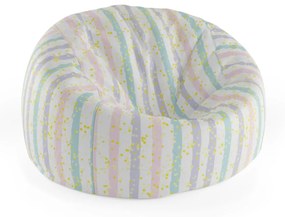 Sablio Sedací vak Cocoon Pruhy a bodky štetcom - 75 x 45 x 35 cm