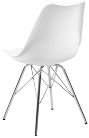 Jedálenská stolička Eris biela/chróm