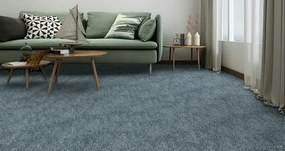 ITC, Koberec metráž Velvet Rock 6974, na mieru, šíře 4m, modrá, twinback (filc+juta), obchodné priestory