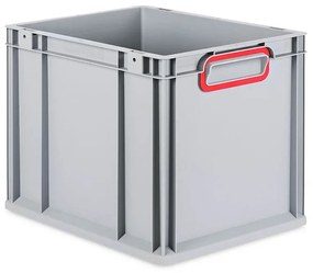 Sada 4 kusov - Eurobox Next Gen 2.0 - Stohovateľná nádoba s uzavretými rukoväťami - Červená - 400 x 300 x 320 mm